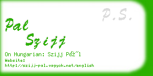 pal szijj business card